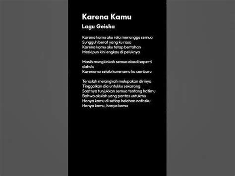 LIrik LagU KaReNa KAMu cantikK follower lokal tutorial fb chip dan marvel cinematic universe untuk pencinta keindahan gelap setia image 3